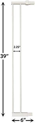 MidWest Homes for Pets Steel Pet Gate Extension; Pet Gate Extension Measures 6' Wide x 39' High in Soft White (Fits MW Model # 2939SW) - Image 2