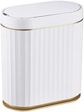 ELPHECO Bathroom Trash Can with Lid, 2 Gallon, Motion Sensor, White Gold by ELPHECOUSA