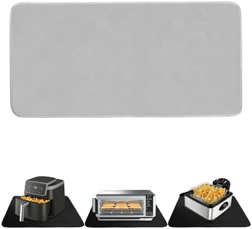 TOHONFOO Heat Resistant Mats for Countertop & Air Fryer, 35x15 in, Gray by TOHONFOO