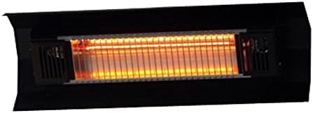 Fire Sense 60460 Wall Mounted Infrared Patio Heater 1500 Watts Weatherproof Lightweight for Indoor Outdoor Use 6 Foot Non Retractable Electrical Cord Mounting Bracket - Black by FireSense