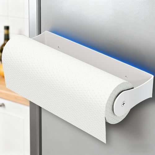 Paroto Magnetic Paper Towel Holder for Fridge, No Drilling, White by Awarmhome