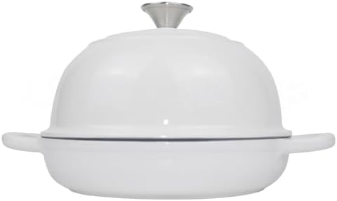Dutch Oven for Bread Baking Bread Oven for Sourdough Bread Baking, Enameled Cast Iron Dutch Oven Pot with Lid 5 qt Cast Iron Bread Pan, White - Image 6