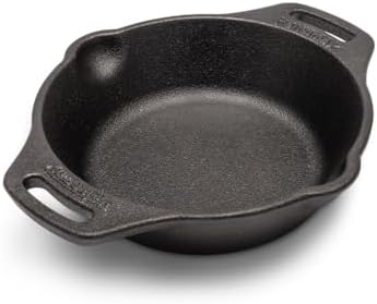 Petromax Cast Iron Fire Skillet for Kitchen or Camping, Pre-Seasoned Cookware for Campfire or Home Oven and Stove, Conducts Heat Evenly, Side Handles, 6" by Petromax