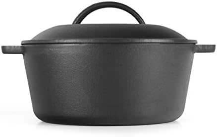 Commercial Chef 5-Qt. Dutch Oven with Lid, Pre-Seasoned Cast Iron, CHFL545 - Image 2