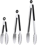 7/9/12 Inch Kitchen Tongs Set, Stainless Steel Cooking Tongs (7"+9"+12") by DAILYKISN