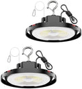 160W UFO LED High Bay Light, 24,000LM LED Shop Lights for Garage Warehouse Workshop, 5000K Daylight IP65 Waterproof Commercial Ceiling Fixture, 700W HPS/MH Equiv, ETL Listed, 6ft Cord, 2-Pack by CuLiDing