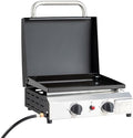 ROVSUN 2 Burner Portable Propane Griddle with Ignition, 20,000 BTU Tabletop Flat Top Gas Grill with Enameled Tray & Lid for Outdoor Cooking Camping BBQ Tailgating Picnicking by ROVSUN