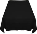 BLK6060 Square Polyester Tablecloth, 52-Inch by 52-Inch, Black by Table+in+a+Bag