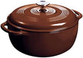 Lodge Essential Enamel Cast Iron Dutch Oven, 6 Quart, Burnt Sienna by Lodge