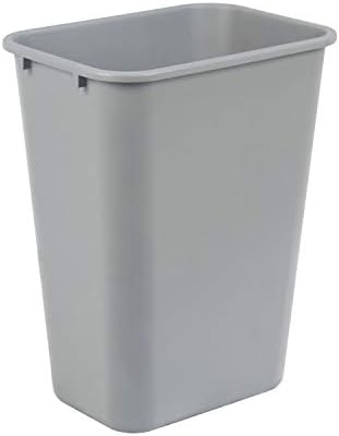 Amazon Basics Lightweight Rectangular Commercial Office Wastebasket, 10 Gallons, Grey by AmazonBasics