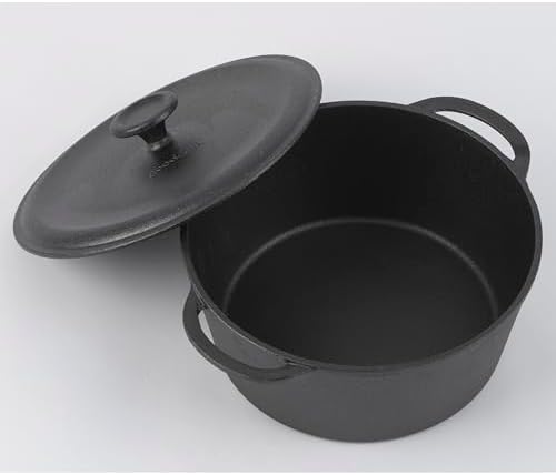 GoodCook Pre-Seasoned Cast Iron Dutch Oven, 5-Quart, Black - Image 3