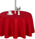 LUSHVIDA Round Outdoor Tablecloth with Umbrella Hole 70 Inch Red by LUSHVIDA