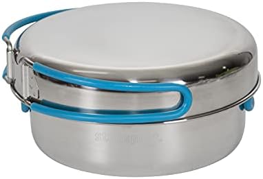 Stansport Stainless Steel Camping Cookware Set – Durable Nesting Mess Kit for Backpacking, Hiking & Outdoor Cooking – Compact Portable Pot & Pan with Carry Bag – Multiple Sizes for Family to Solo Use - Image 2