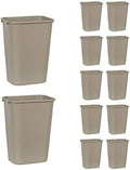 Rubbermaid Commercial Products Wastebasket, Beige, 10.25-Gal, Pack of 12 by RubbermaidCommercialProducts