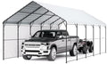 VEVOR Heavy Duty Metal Carport, 13' x 26' Outdoor Carport with Galvanized Steel Frame & Roof, Car Tent Garage Shade with Removable Sidewalls, Multi-Use Car Shelter for Pickup, Boat, Car & Tractors by VEVOR