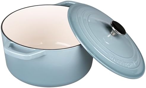 VORRINGARD Enameled Cast Iron Dutch Oven Pot with Lid, for Bread Baking, Round Bread Oven- include Sourdough Bread Baking Supplies set, 4.5QT, Sea Salt - Image 6
