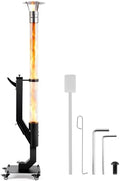 64 Inch Wood Pellet Patio Heater with Stainless Steel Rain Cap by JIAYAN