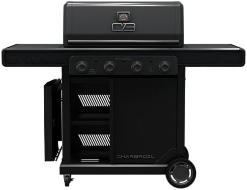 Charbroil Pro Series with Amplifire Infrared Technology 4-Burner Propane Gas Grill and Griddle Cabinet, Black - 463279224 by Charbroil