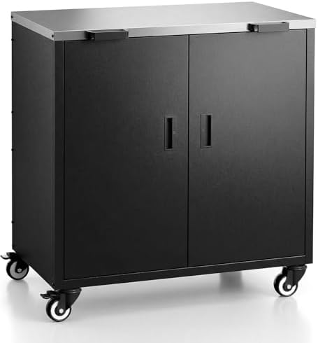 Outdoor Grill Cart with Storage & Stainless Steel Top for Outdoor by ADREAK