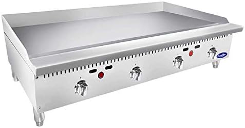 ATOSA US ATMG-48T-48″ HD Commercial Griddle Thermostatically Controlled Natural Gas Griddle Cooktop Stainless Steel Restaurant Grill Portable Top Griddle - 100,000 BTU by Unknown