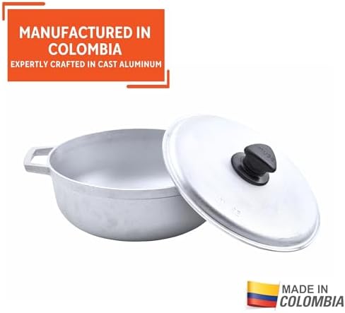 IMUSA 2.6 Quart Traditional Natural Made in Colombia Caldero with Lid for Cooking and Serving, Silver - Image 3