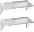 Stainless Steel Shelf 2 Pack 14"x36", Wall Mounted Metal Shelves by SWOTCATER
