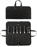 7 Slots Cutlery Chefs Knife Roll Bag Storage Case Men Travel Black by QEES