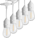 SUNTHIN 105FT White Outdoor String Lights, 34 1W LED Bulbs by SUNTHIN