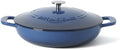 Martha Stewart Gatwick Enameled Cast Iron Braiser with Lid, 3.5-Quart Braiser Pan for Stovetop & Oven, Cast Iron Braising Pan, Blue by MarthaStewart