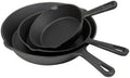 Stansport Pre-Seasoned Cast Iron Skillets - 3 Piece Set by Stansport