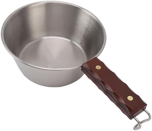 AUNMAS Camping Skillet 304 Stainless Steel Outdoor Skillet 2000ml 21cm - Image 2