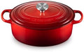 Le Creuset Enameled Cast Iron Oval Dutch Oven, 5 qt., Cerise/Crucible by Unknown