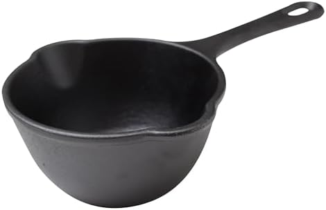Victoria 0.5-Quart Cast Iron Saucepan, Small Cast Iron Melting Pot Seasoned with Flaxseed Oil, Made in Colombia, Black by VictoriaCastIron