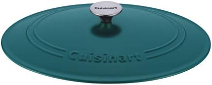 Cuisinart Chef's Classic Enameled Cast Iron Dutch Oven with Lid, Porcelain Enameled Interior, Oven Safe, Induction Compatible, 7-Quart, Oval, Teal - Image 3
