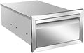 Pull Out Trash Drawer, Lower Sliding Rails Stainless Steel Roll Out Trash Bin Pull Out Tray With Handle For Outdoor Kitchen BBQ Island Grill Station,Single Drawer by OLIPIC