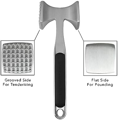 KitchenAid Gourmet Multi Sided Meat Tenderizer for Pounding Meats, Nuts, Shellfish, ect, Hang Hole for Easy Storage, Hand Wash, One Size, Black - Image 3