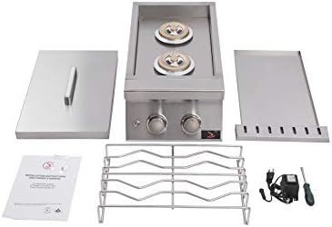 Bonfire Outdoor Kitchen Built-in Double Side Burner for BBQ Island, Includes Natural Gas Kit, 304 Stainless Steel, CBADSB - Image 5