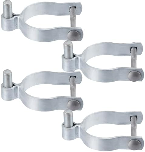 Hicarer 4 Pcs Chain Link Post Gate Hinge 2 3/8" OD X 5/8" Galvanized by Hicarer