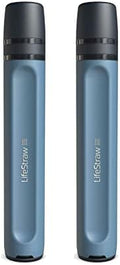 LifeStraw Peak Series - Personal Water Filter Straw for Backup Filtration, Emergency, Survival, and Ultralight Hydration, Mountain Blue, 2 Pack by Unknown
