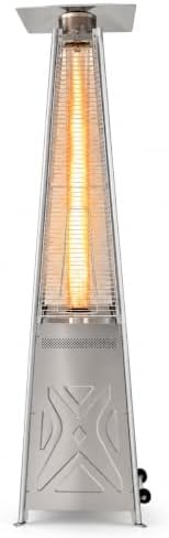 Garvee 42,000 BTU Propane Pyramid Patio Heater, Silver, Stainless Steel by Garvee
