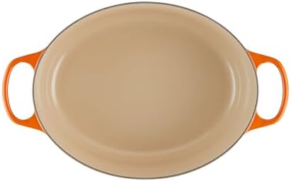 Le Creuset Enameled Cast Iron Oval Dutch Oven, 9.5 qt., Flame - Image 3