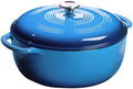 Lodge Essential Enamel Cast Iron Dutch Oven, 7.5 Quart, Caribbean Blue by Lodge