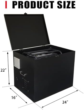 Lockable Generator Box for Outside/RV/Truck/Trailer, Outdoor Generator Shed Storage Box Quiet Enclosure (24"x16"x22") - Image 3