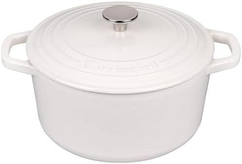 VORRINGARD Enameled Cast Iron Dutch Oven Pot with Lid, for Bread Baking, Round Bread Oven- include Sourdough Bread Baking Supplies Set, 4.5QT, White - Image 4