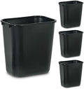 Rubbermaid Commercial Products Wastebasket, Black, 7-Gallon, 4 Pack by RubbermaidCommercialProducts