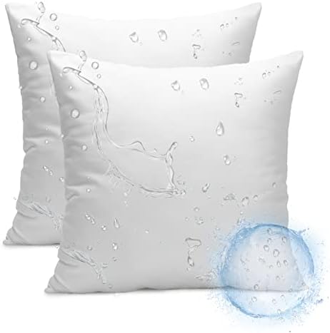 Ashler 16 x 16 Outdoor Pillow Inserts, Set of 2 Water Resistant by AshlerHomeDeco