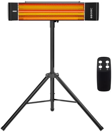 ROVSUN 1500W Outdoor Electric Heater Patio Freestanding/Wall-mounted Heater by ROVSUN
