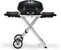 Napoleon TravelQ PRO285X Portable Propane Gas Grill with Foldable Scissor Cart, Black, 2 Burners, Tailgating, Camping, and Small Outdoor Spaces by Unknown