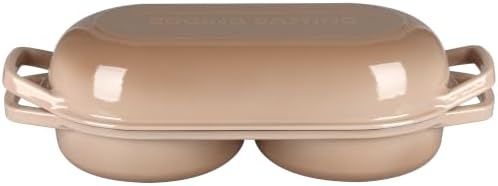 EDGING CASTING Enameled Cast Iron Double Bread Dutch Oven, Mocha - Image 6