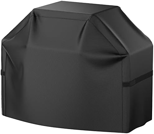 Grill Cover, 60 inch Heavy Duty BBQ Gas Grill Cover for Outdoor Grill, Waterproof, Weather Resistant, Anti-UV, Rip-Proof, Fade Resistant Barbecue Cover with Hook-and-Loop Straps for Most Grills by VIBOOS